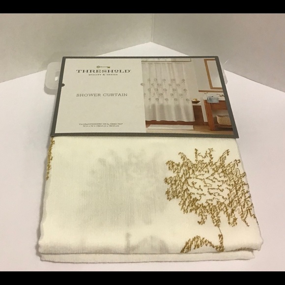 Threshold: Stitched Sunflower Shower Curtain - Picture 3 of 8